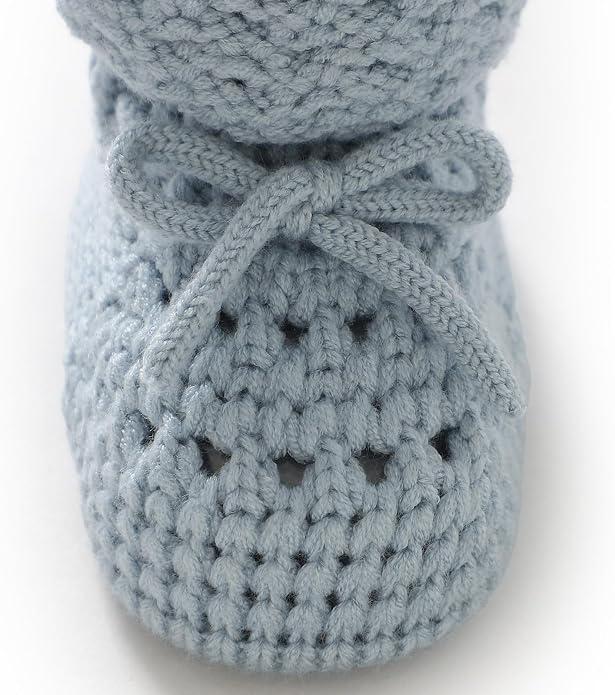 Baby Booties 100% Cotton Knitted Newborn First Cozy Warm Crib Shoes - Image 6