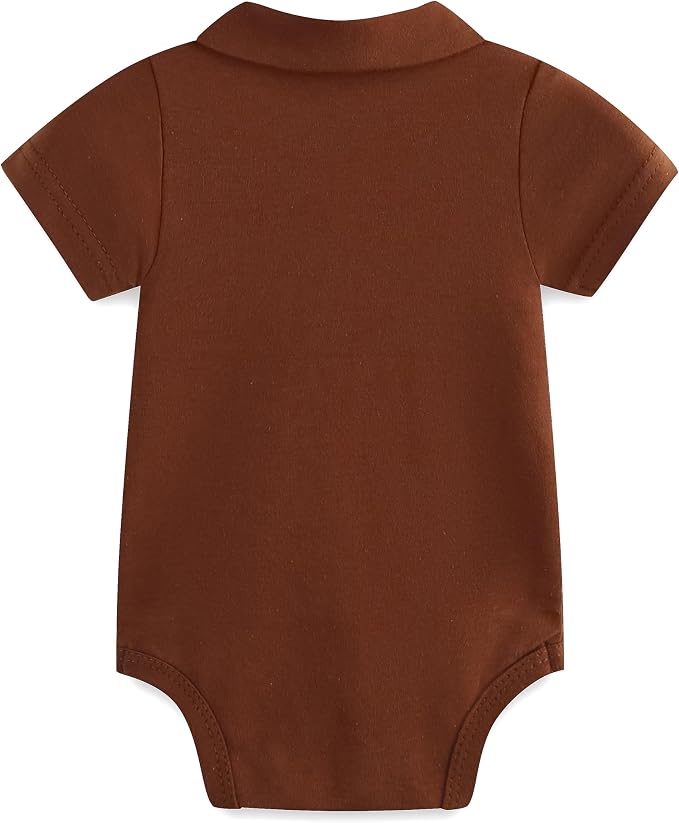 Baby Girl Collared Onsie Polo Bodysuit Boy Cotton Romper Short Sleeve 0~24M - Image 2