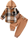 Infant Baby Boy Fall Winter Clothes Outfit Hooded Long Sweatshirt Pant Set by LIOMENGZI