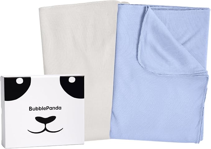 BubblePanda Rayon Made from Bamboo Newborn Swaddle Blankets 47"x47" 2-Packs | by Unknown
