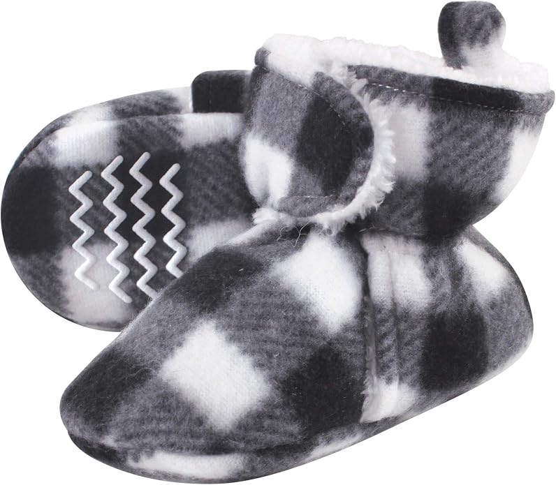 Hudson Baby Unisex Baby Cozy Fleece and Faux Sherpa Booties - Image 2