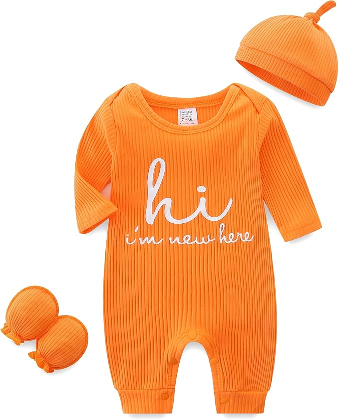 Babymine Newborn Coming Home Outfit Unisex Baby Clothes by BabymineStartFromTheHeart