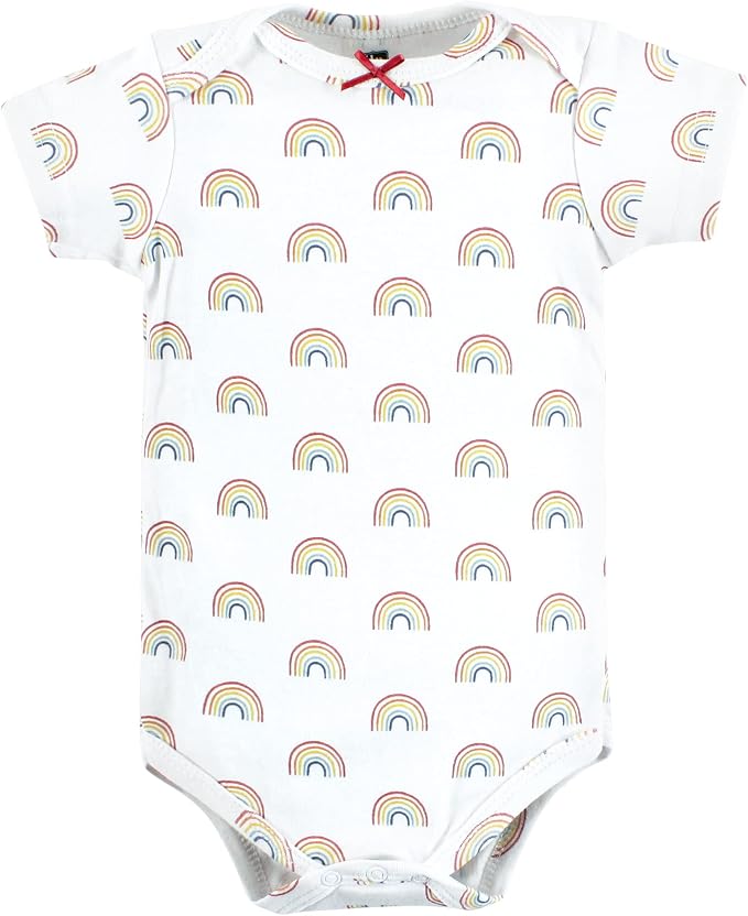 Hudson Baby Baby Girls' Cotton Bodysuits 7-pack - Image 4