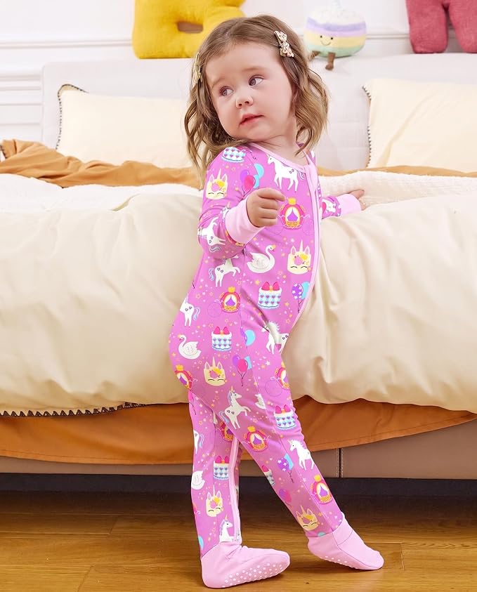 babee Reshinee Viscose derived from bamboo Baby Pajamas Convertible Footie - Image 3