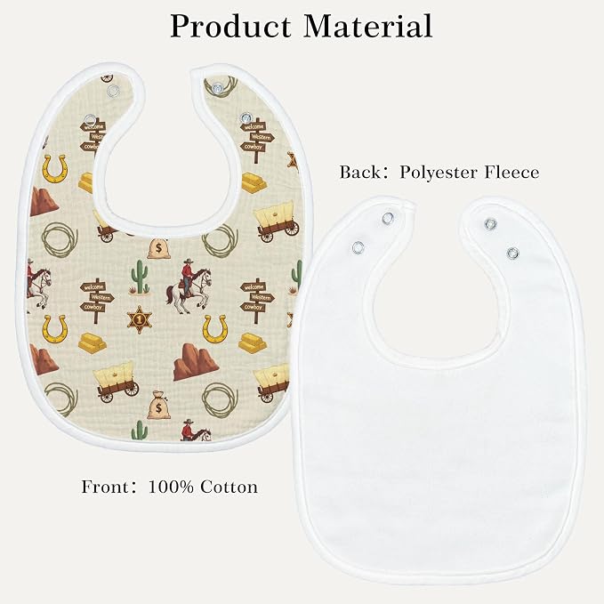 Baby Bibs for Baby Boys Girls 6-Pack - Image 2