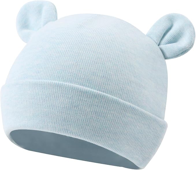 Cotton Newborn Baby Girls Hat Spring Newborn Boys Hat Cute Rabbit Infant Beanie - Image 2