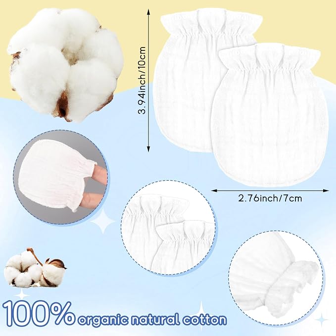 Baby Mittens Newborn No Scratch 0-6 Months - Image 2