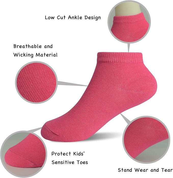 Toddler Socks, 16 Pairs Low Cut Ankle Socks - Image 4