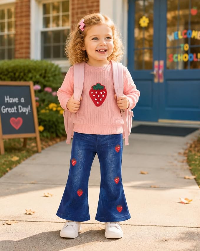 Renotemy Toddler Baby Girl Clothes Fall Winter Outfits Gifts 12Months-5T - Image 2