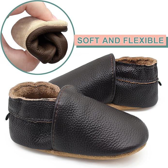 Genuine Leather Baby Booties Soft Sole Toddler Walking Shoes - Image 5