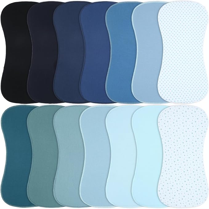 Muslin Burp Cloths 19" x 9", Baby Burping Clothes, Large Extra Soft Absorbent by Benoxine
