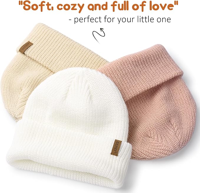 DANMY Infant Toddler Beanie Kint Hat Baby Boys Girls Beanies Kids Winter Hats - Image 3