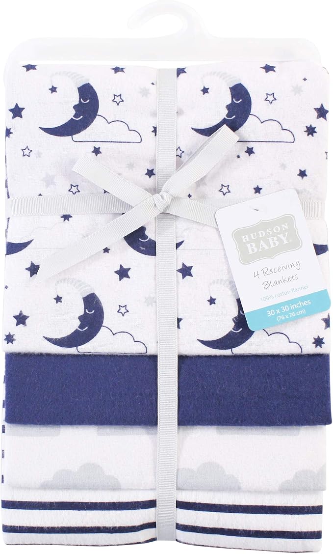 Hudson Baby Unisex Baby Cotton Flannel Receiving Blankets, One Size - Image 2