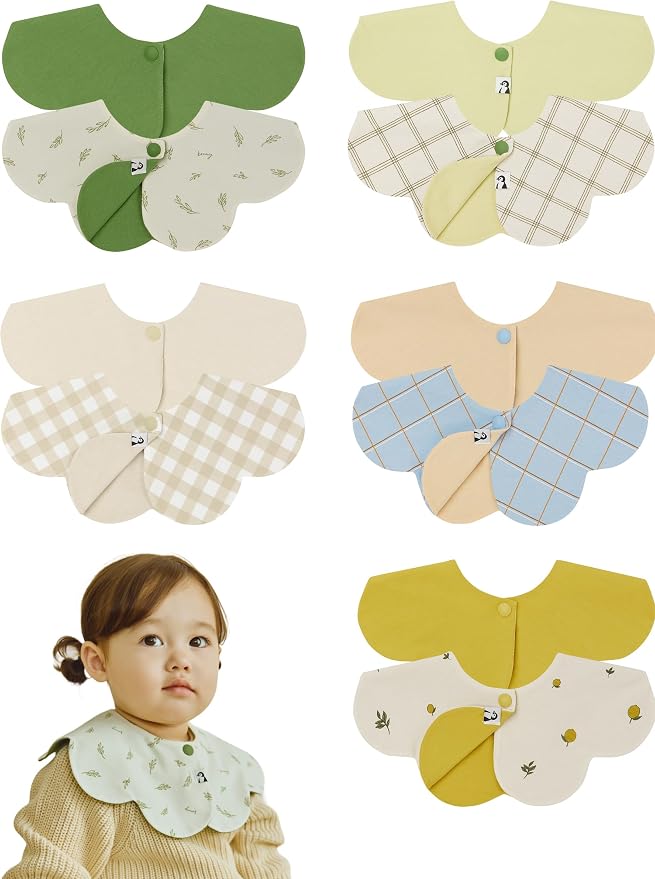 Konny Baby Bib 3/5/7-Pack Set, 360 ​​° Rotate, Soft and Absorbent Drooling by Konny