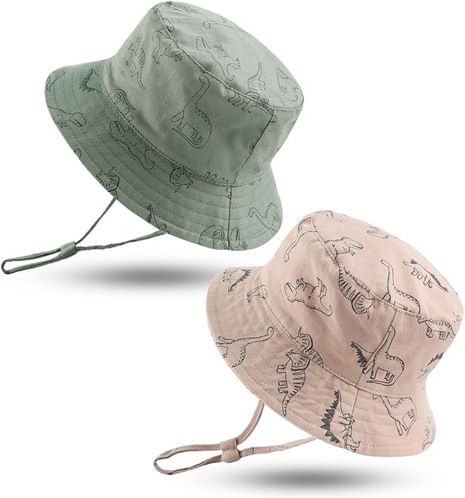 JANGANNSA Dinosaur Baby Boys Sun Hat Cotton Toddler Girls Bucket Hats Summer by JANGANNSA