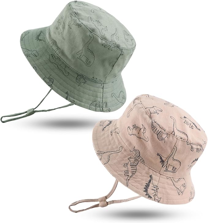 JANGANNSA Dinosaur Baby Boys Sun Hat Cotton Toddler Girls Bucket Hats Summer by JANGANNSA