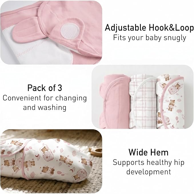 GLLQUEN BABY Swaddles for Newborns 0-3 Months, Adjustable & Easy Fastener | - Image 4