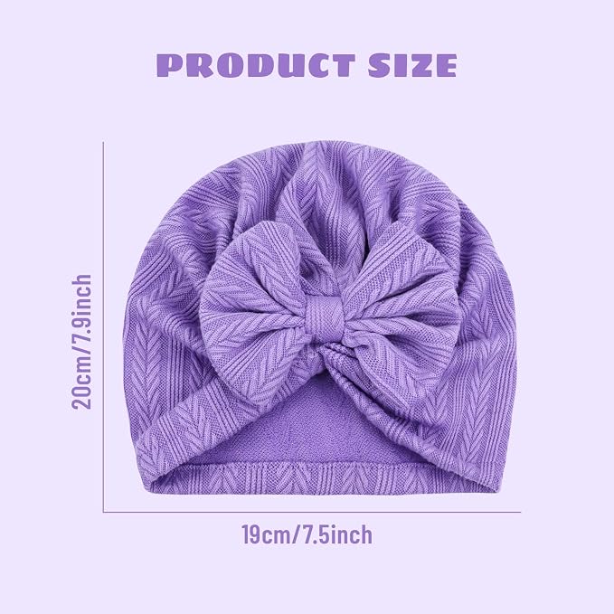 Cinaci 4 Pieces Baby Girls Turban Hats - Image 2