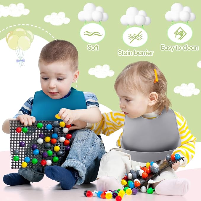 Mepase Silicone Bibs for Baby Waterproof Silicone Bib | Soft Food-grade Material - Image 5