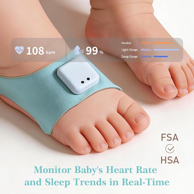 WUUK BABY Smart Sock, Real-Time Sleep & Heart Rate Tracking - Image 2