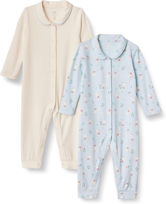 Amazon Essentials x Sofia Grainge Unisex Babies' Cotton Footless Sleepsuit by AmazonEssentials