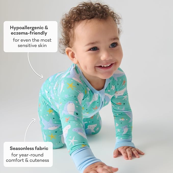 Little Sleepies Pajamas for Baby Boys & Girls, Viscose from Bamboo Baby Pajamas - Image 6
