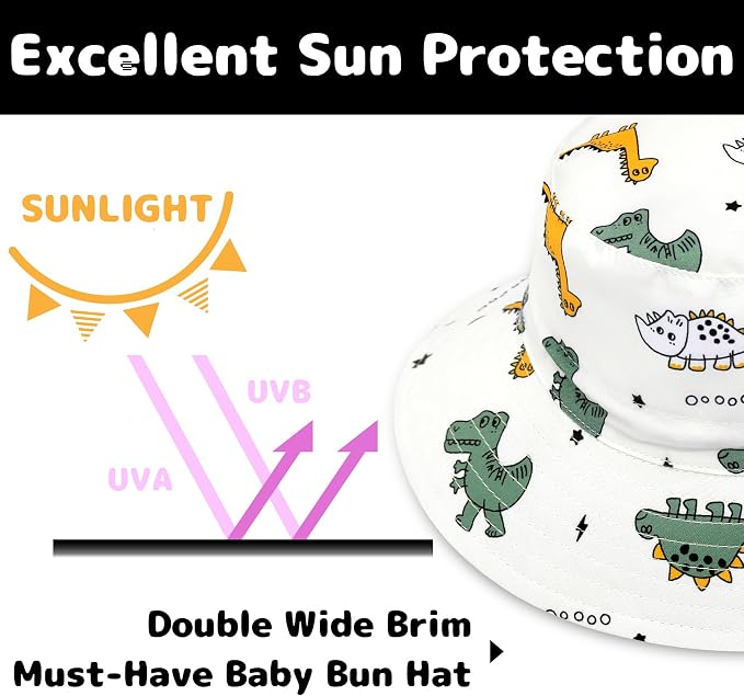 Baby Sun Hat Baby Boy Hats Toddler Hat UPF 50+ Bucket Hat - Image 5