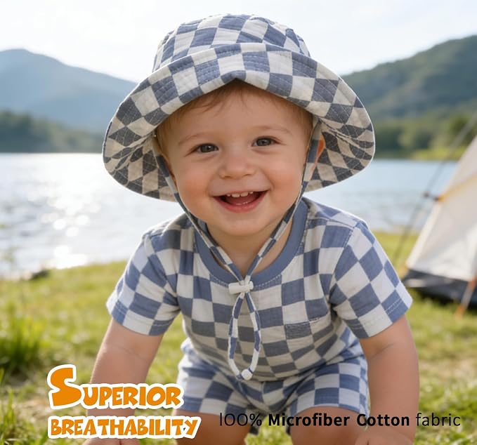 Baby Sun Hat Infant Toddler Summer Cotton Yarn Bucket Hat - Image 4