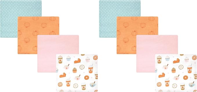 Hudson Baby Unisex Baby Cotton Flannel Receiving Blankets, Pumpkin Spice by HudsonBaby