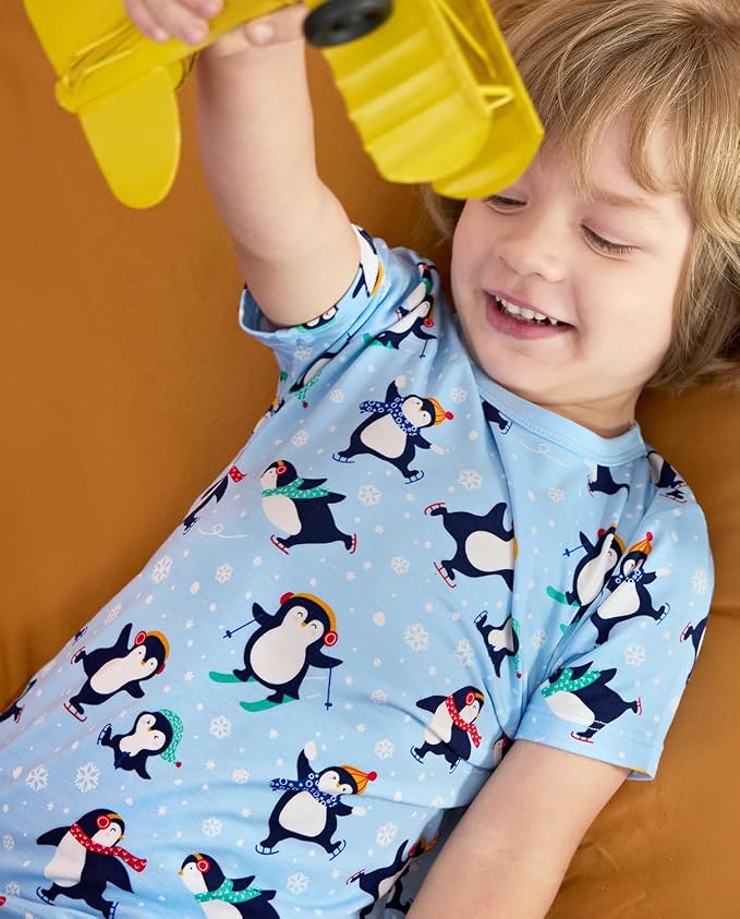 babee Reshinee Bamboo Viscose Toddler Boys Pajamas Set, Short Sleeve Kids - Image 9