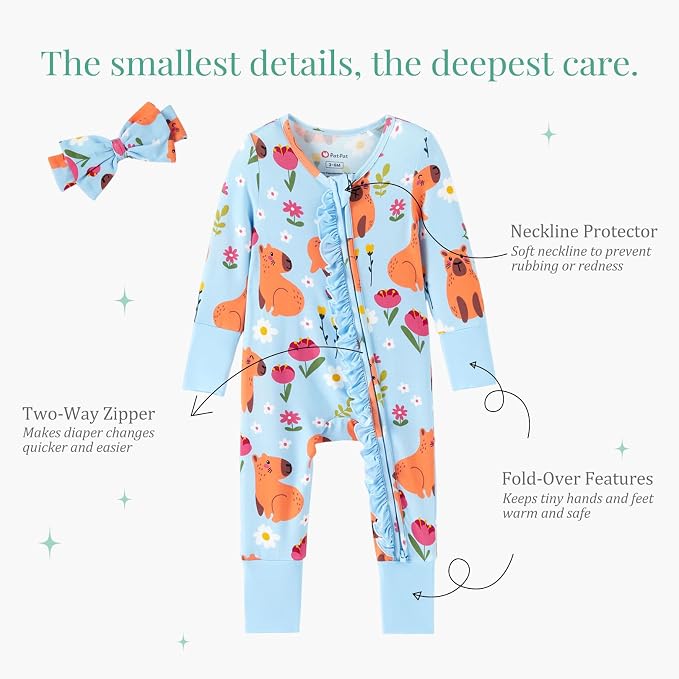 PATPAT Bamboo Viscose Baby Footie - Image 3