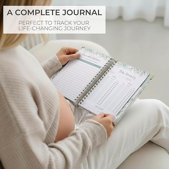 Pregnancy Journal and Memory Book with Stickers and Keepsake Pocket - Lovely Must Have Gift for First Time Moms to Be - The Perfect Planner to Track Your Little Ones Life-Changing Journey