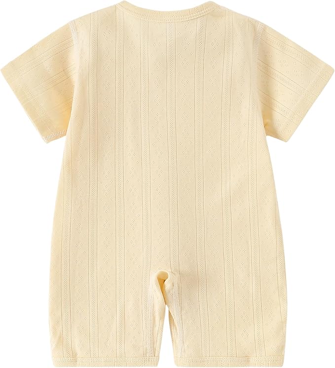 AMIYAN Unisex Baby Cotton Romper Boys Short Sleeve One-Piece Jumpsuit Infant - Image 5