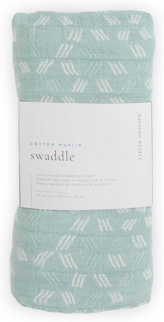 Little Unicorn Premium Cotton Swaddle Baby Blanket | Breathable Fabric | - Image 6