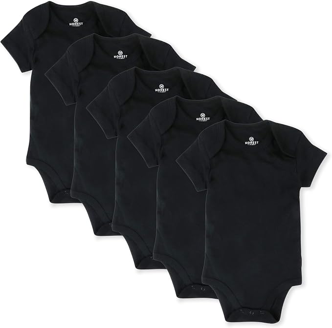HonestBaby 5-pack Short Sleeve Bodysuits One-piece 100% Organic Cotton by HonestBaby