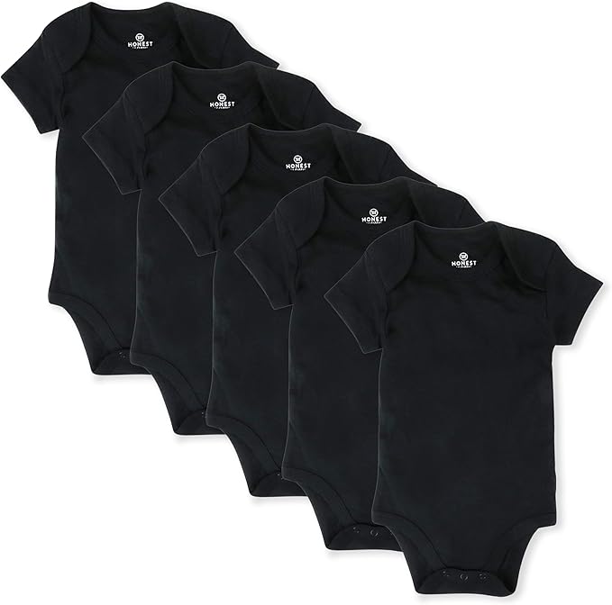 HonestBaby 5-pack Short Sleeve Bodysuits One-piece 100% Organic Cotton by HonestBaby
