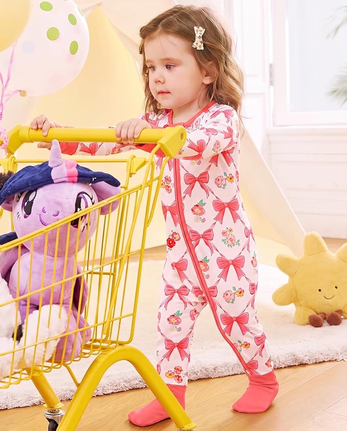 babee Reshinee Viscose derived from bamboo Baby Pajamas Convertible Footie - Image 3
