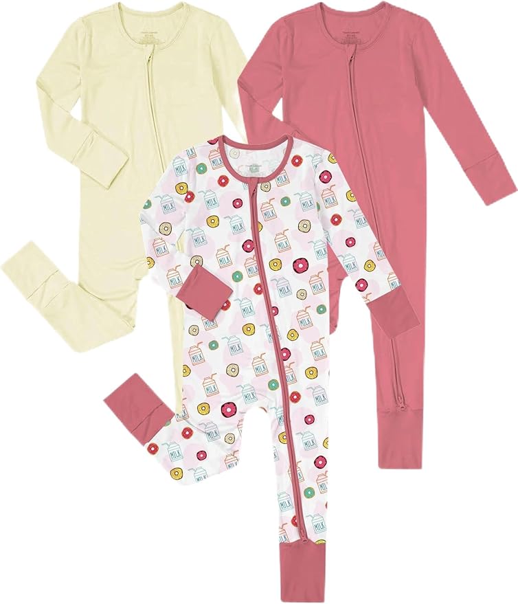 Jimonda Unisex Baby Zipper Footies Pajamas 3-Pack by JimondaBaby