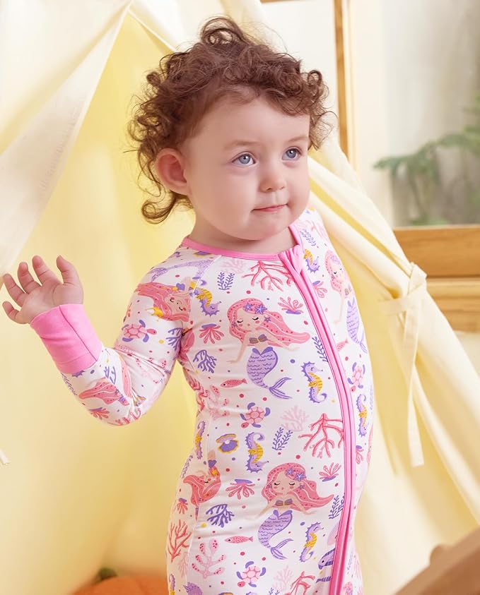 babee Reshinee Viscose derived from bamboo Baby Pajamas Convertible Footie - Image 7