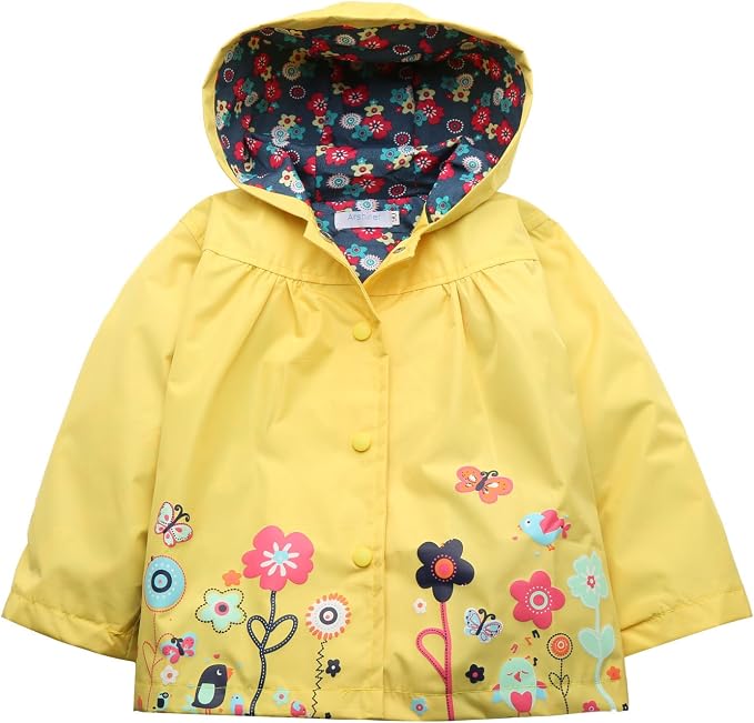 Arshiner Toddler Girls Waterproof Hooded Coat Jacket Outwear Raincoat by Arshiner