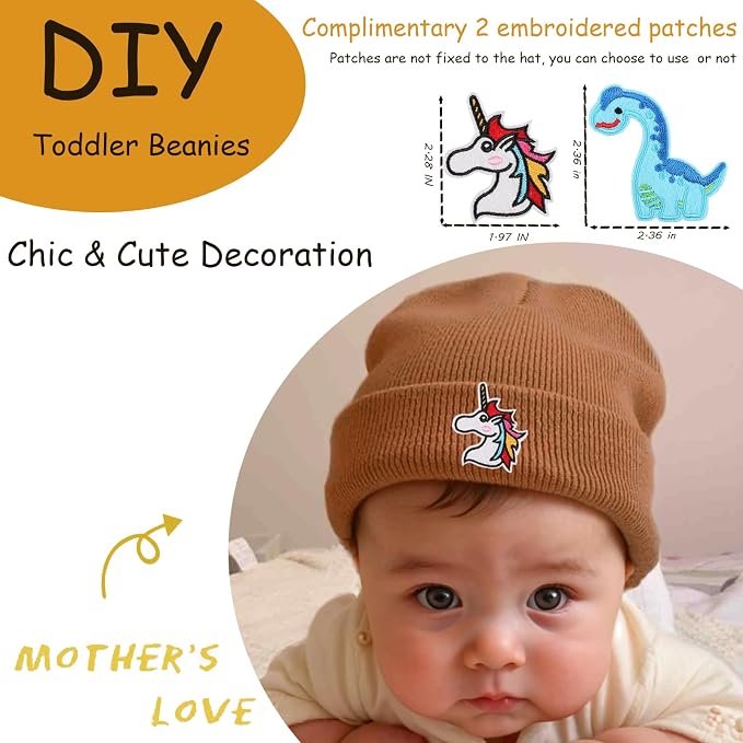 vidsel 100% Cotton Toddler Beanie Hats - Image 3
