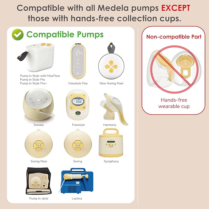 Maymom MyFit Comfy Series 17 mm Two-Piece Design Breastshield Compatible with Medela Breast Pump Parts; Replace Medela Shields; Fit MaxFlow Flex Connector; 2pc