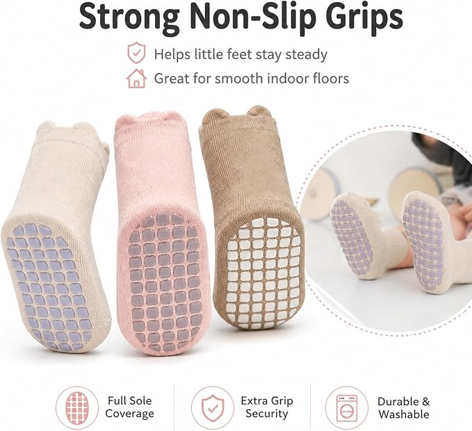 Exegawe Toddler Non Slip Socks, Cute Baby Socks - Image 4