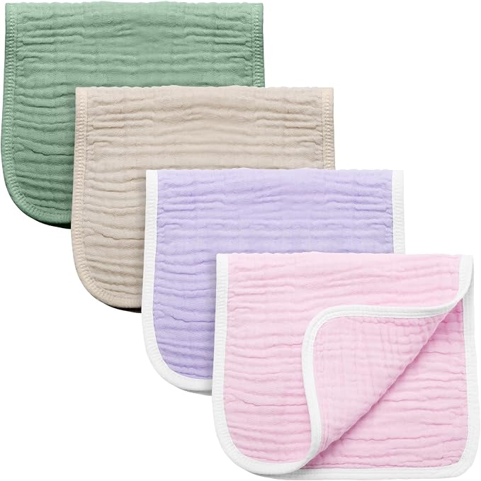 Burp Cloths Large, Muslin Burp Cloths by Synrroe