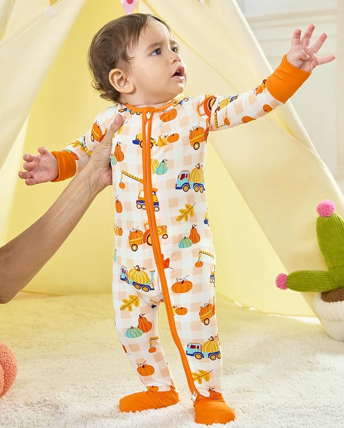 babee Reshinee Bamboo Viscose Baby Footie Pajama, Zipper Sleeper Boys Girls | - Image 9