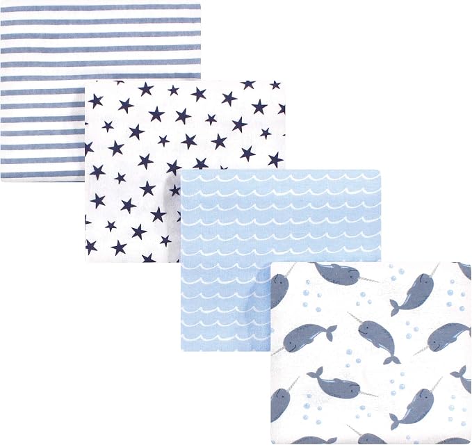 Hudson Baby Unisex Baby Cotton Flannel Receiving Blankets, One Size by HudsonBaby