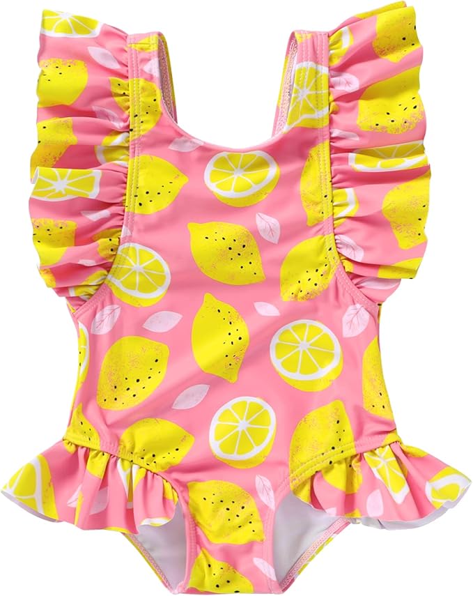 Newborn Baby Girl Ruffle Swimsuit Infant Toddler One Piece Floral Bikini Beach Bathing Swimwear Set