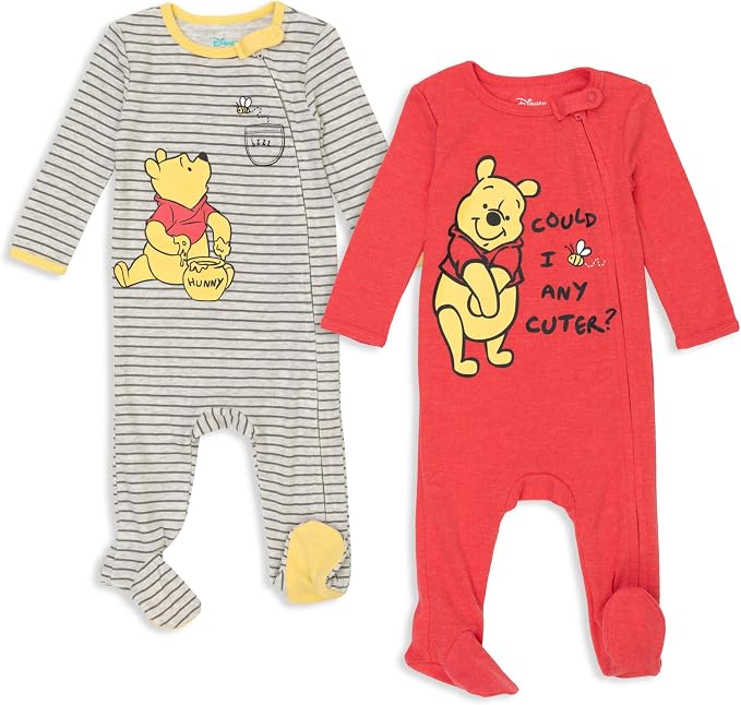 Disney Baby Boys' 2-Pack Footed One-Piece Sleep N' Play Newborn to Infant by Disney