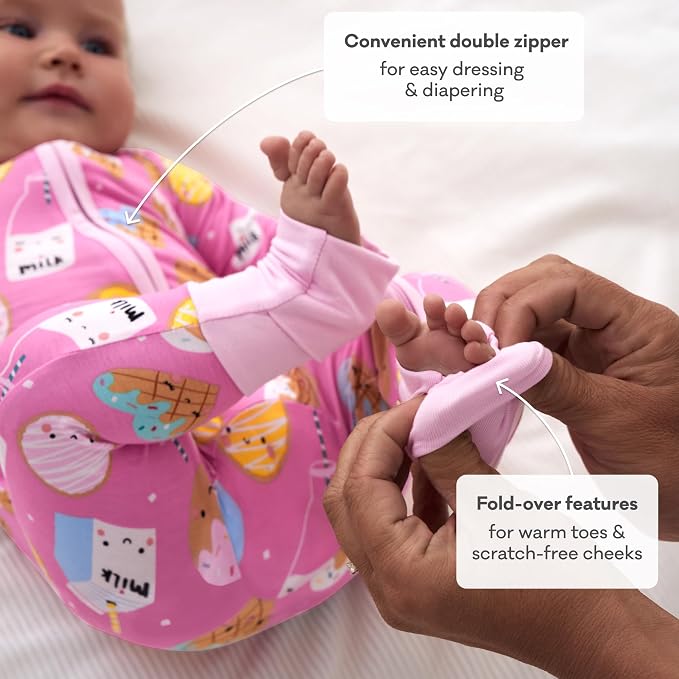 Little Sleepies Pajamas for Baby Boys & Girls, Viscose from Bamboo Baby Pajamas - Image 6
