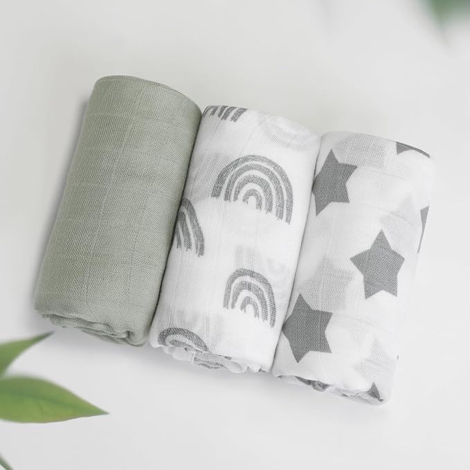 GLLQUEN BABY Receiving Blankets Muslin Swaddle Blanket - Image 8